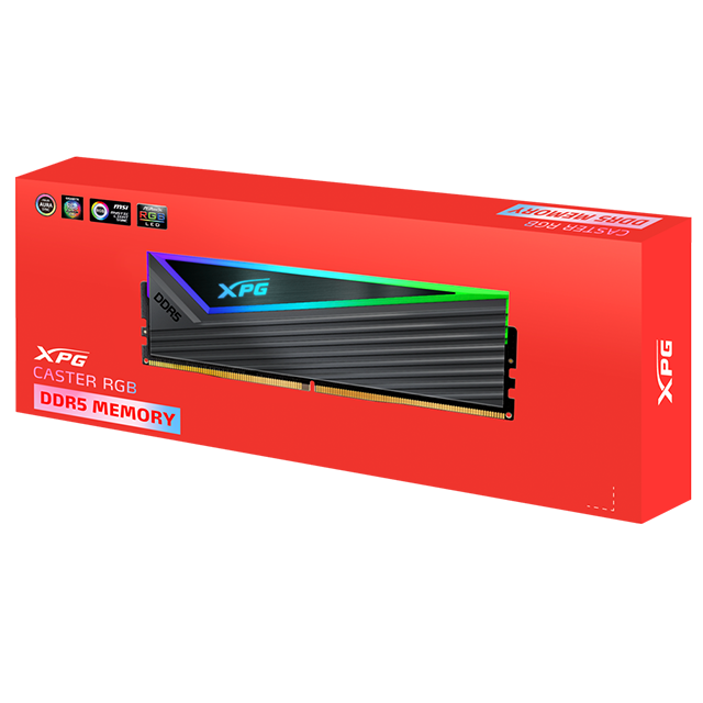 Memoria RAM DDR5 16GB 6000MHz Adata XPG Caster RGB Black / ECC / AX5U6000C4016G-CCARGY