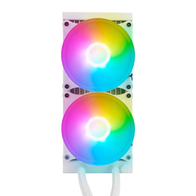 Enfriamiento Líquido Game Factor LQG601 240mm / RGB / Tdp 250w / 2X Fan 120mm 70 Cfm / Blanco / LQG601-WH