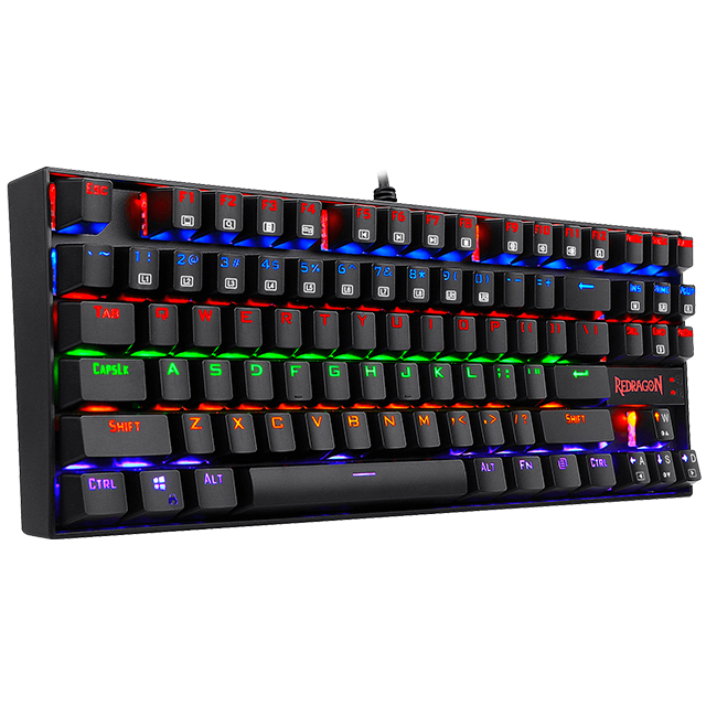 Teclado Redragon Gamer REDRAGON K552RGB-1R-SP-KUMARA / Alambrico / Led RGB / Español / Tenkeyless / Switch Redragon Red / Botones Multimedia/ gamerdays