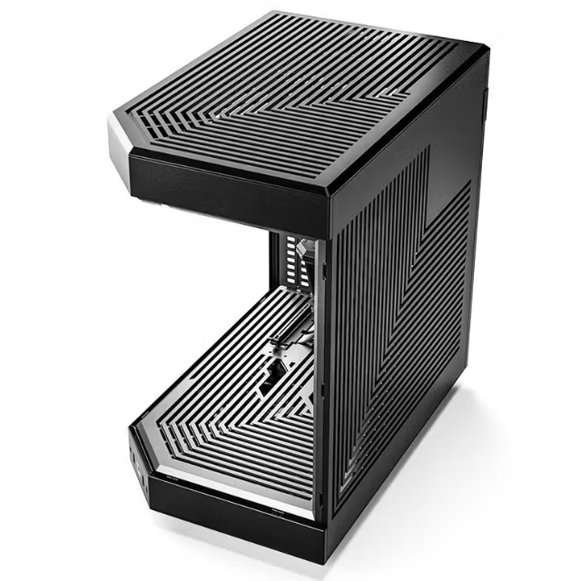 Gabinete HYTE Y60 / Mid-Tower ATX / 3x 120mm ventiladores pre instalados / Vidrio Templado panorámico de Doble cámara con Cable Elevador PCIE 4.0 Incluido / Color Negro / CS-HYTE-Y60-B