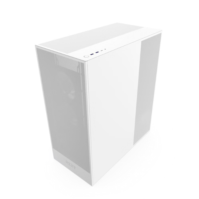 Gabinete NZXT H7 FLOW Blanco / Versión 2024 / Cristal Templado / ATX / Sin Fuente / USB Tipo C / 3 Ventiladores 120mm Instalados / CM-H72FW-01