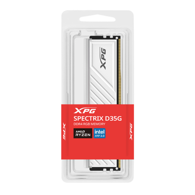 Memoria RAM XPG Spectrix D35G RGB DDR4 / 3200MHz / 8GB / Non-ECC / CL16 / XMP / White / AX4U32008G16A-SWHD35G