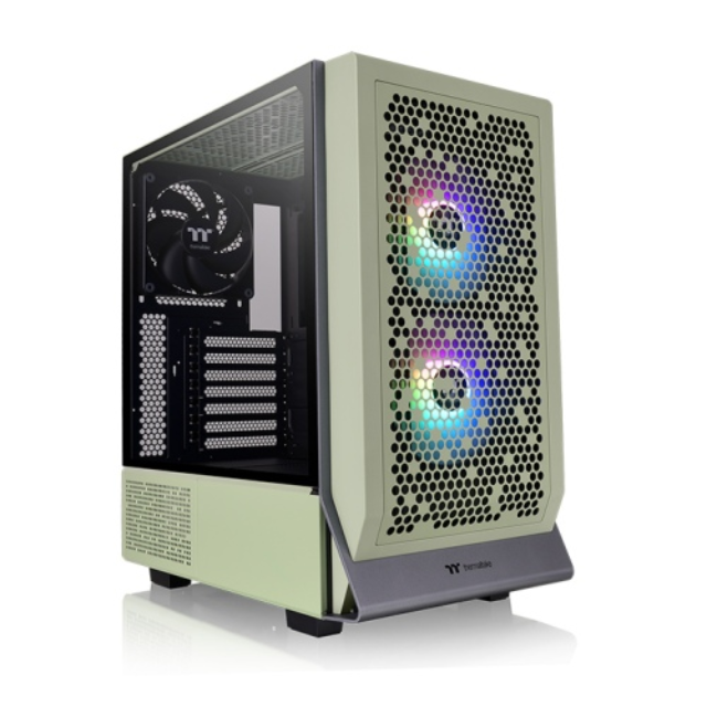 Gabinete Thermaltake Ceres 300 TG ARGB / Cristal Templado / Midi-Tower, ATX/Mini-ITX/Micro-ATX/E-ATX / USB 3.0 Sin Fuente / 3 Ventiladores Instalados / Matcha Green / CA-1Y2-00MEWN-00