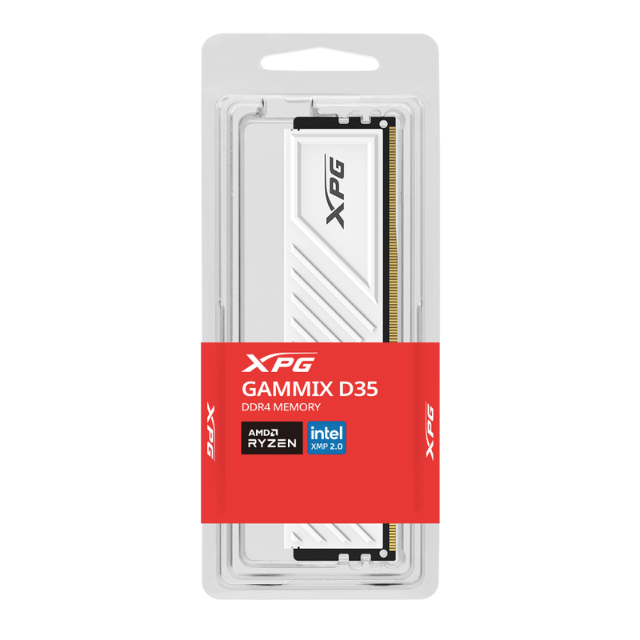 Memoria RAM ADATA XPG GAMMIX D35 DDR4 8GB 3200MHZ / Con Disipador / Blanca / AX4U32008G16A-SWHD35/