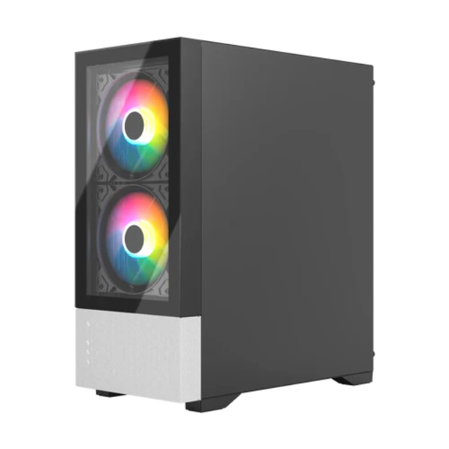 Gabinete Balam Rush Nitrox Crystal 5500 CBW, Midi-Tower, Micro-ATX/Mini-ITX, USB 2.0/3.0, sin Fuente, 3 Ventiladores Instalados, Negro/Blanco