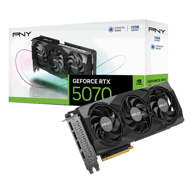 Tarjeta de Video PNY NVIDIA GeForce RTX 5070 Stealth Mode, 12GB 192-bit GDDR7, PCI Express x16 5.0