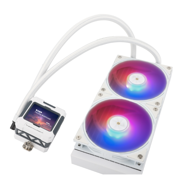 Thermalright FW240 Enfriador AIO de CPU BLANCO, sistema de refrigeración por agua con especificación PC 240, pantalla LCD IPS con resolución de 320 * 240, para AM5 e Intel LGA1700 / 17XX
