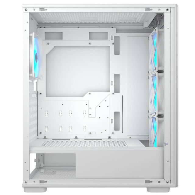 Gabinete Cougar MX220 / RGB / Cristal Templado / Midi-Tower, Mini-ITX/Micro-ATX/ATX / USB 3.0/2.0 / Sin Fuente / 4 Ventiladores ARGB Instalados / Blanco
