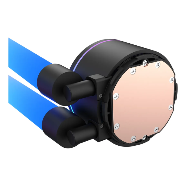 Enfriamiento Liquido Xzeal 240mm Redondo XZ413 para CPU 2 Fan x120mm Mangueras ARGB 3 pines + PWM 4 pines + Seguro para INTEL/AMD Negro