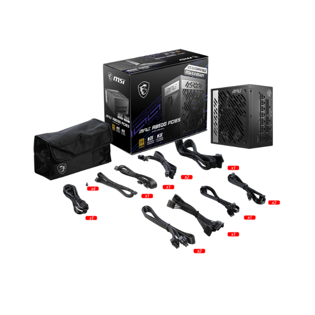 Fuente de Poder MSI MPG A850G PCIE5 80 PLUS Gold / 24-pin ATX / 135mm / 850W / MPG A850G PCIE5 / ATX 3.0