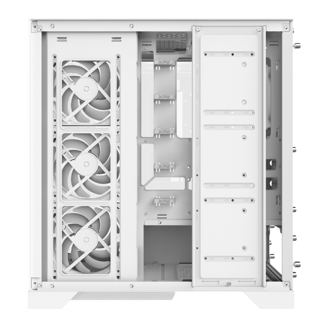 Gabinete XPG Invader X White / Cristal Templado / ATX / USB 3.2 / Audio HD / Incluye 5 Ventiladores / INVADERXMT-WHCWW