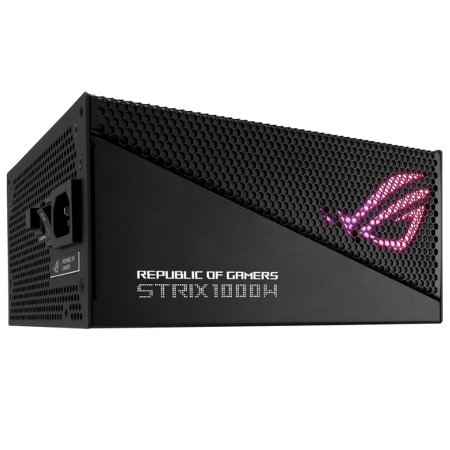 Fuente de poder ASUS ROG Strix 1000W Gold Aura Edition / Full Modular / 80+Gold Certificed / ATX 3.0 / Certificación Cybenetics Lambda A+ / PCIe Gen 5.0 Ready / ROG-STRIX-1000G-AURA-GAMING