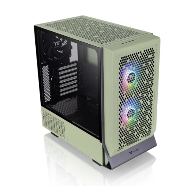 Gabinete Thermaltake Ceres 300 TG ARGB / Cristal Templado / Midi-Tower, ATX/Mini-ITX/Micro-ATX/E-ATX / USB 3.0 Sin Fuente / 3 Ventiladores Instalados / Matcha Green / CA-1Y2-00MEWN-00