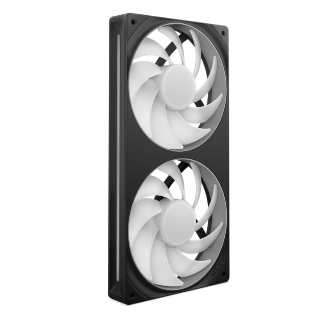 Unidad de Ventilador monocasco NZXT F240 RGB Core / 240mm con 2 Ventiladores RGB de 120mm / Control de Velocidad e iluminación / Alta presión estática y Flujo de Aire / 8 LED ARGB/ Negro / RF-U24HF-B1