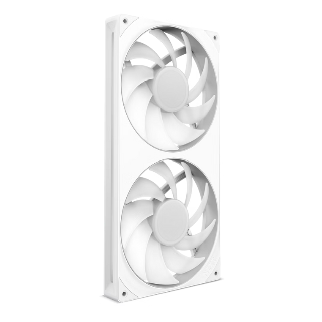 Unidad de Ventilador monocasco NZXT F280 RGB Core / 280mm con 2 Ventiladores RGB de 140mm / Control de Velocidad e iluminación / Alta presión estática y Flujo de Aire / 8 LED ARGB/ Blanco / RF-U28HF-W1