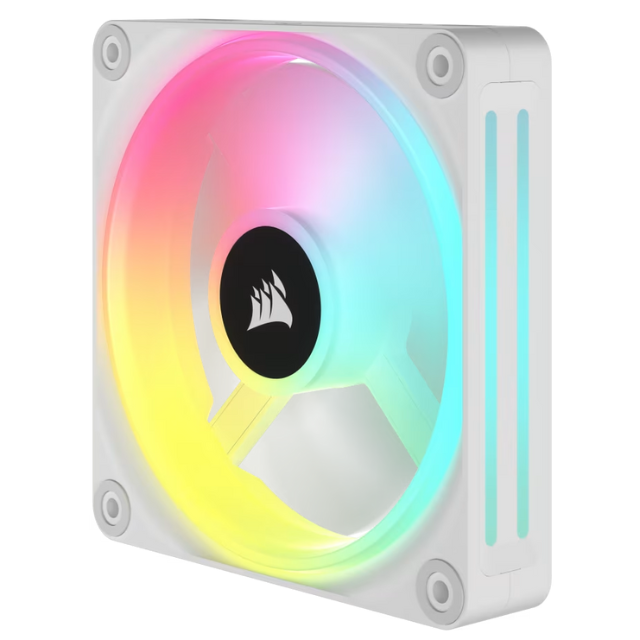 Kit 3 Ventiladores Corsair iCUE Link QX120 RGB / 120mm / 480-2400RPM / Blanco / 3 Ventiladores / CO-9051006-WW