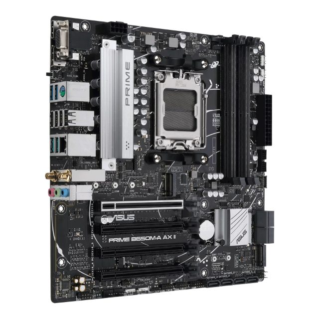 Tarjeta Madre ASUS PRIME B650M-A AX II CSM / Micro-ATX / AM5 / AMD B650 / HDMI / Up to 192GB DDR5 / PRIME B650M-A AX II CSM