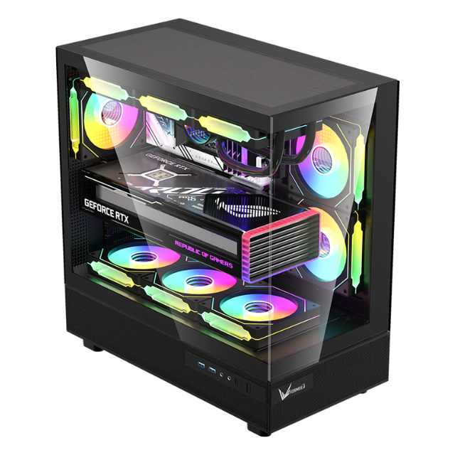 Gabinete Mid Tower Formula V Crystal Z8 Cosmic Negro 6 Fan