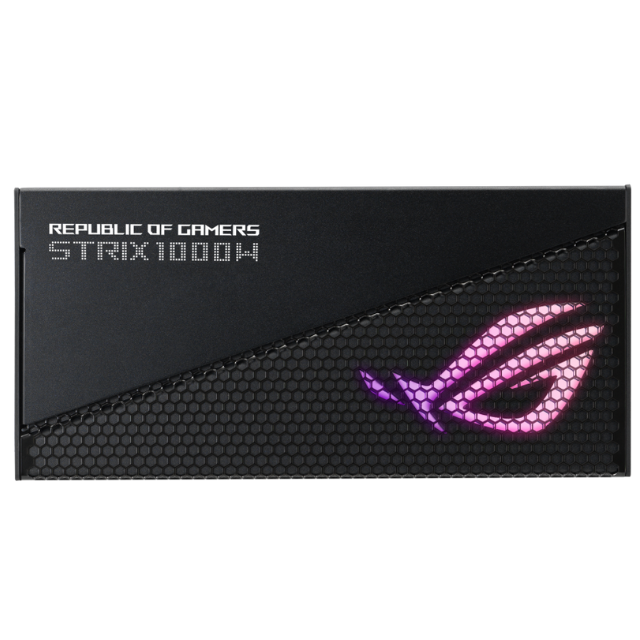 Fuente de poder ASUS ROG Strix 1000W Gold Aura Edition / Full Modular / 80+Gold Certificed / ATX 3.0 / Certificación Cybenetics Lambda A+ / PCIe Gen 5.0 Ready / ROG-STRIX-1000G-AURA-GAMING