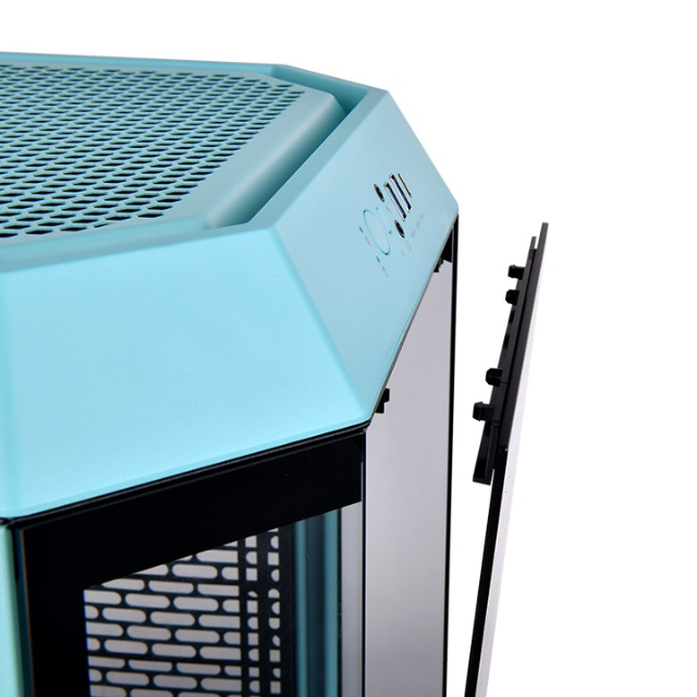 Gabinete Thermaltake Tower 300 / Midi-Tower/Micro-ATX/Mini-ITX/ Cristal Templado / USB 3.2/3.0 / Sin Fuente / 2 Ventiladores Instalados / TURQUESA / CA-1Y4-00SBWN-00