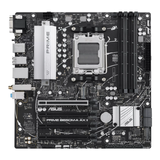 Tarjeta Madre ASUS PRIME B650M-A AX II CSM / Micro-ATX / AM5 / AMD B650 / HDMI / Up to 192GB DDR5 / PRIME B650M-A AX II CSM