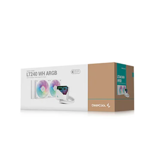 Enfriamiento Líquido DeepCool LT240 ARGB / 2x120mm / 600-2400RPM / Blanco / R-LT240-WHAMNC-G-1