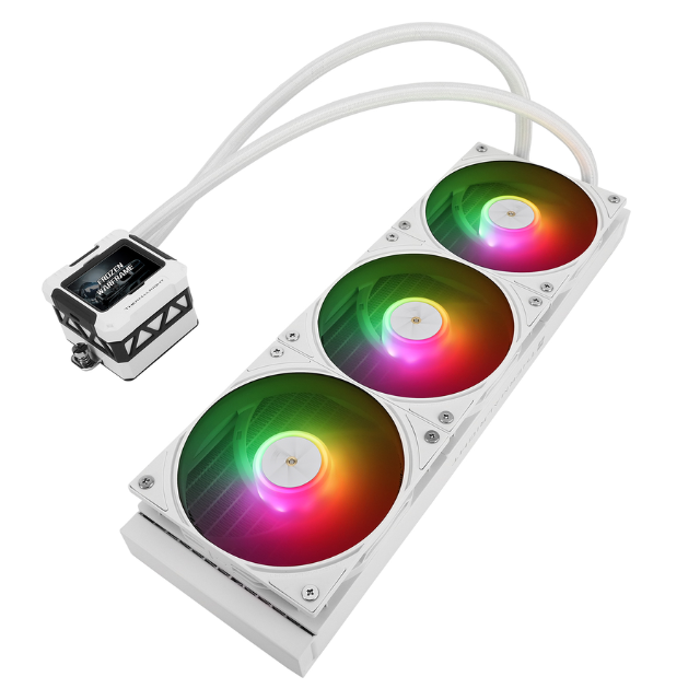 Thermalright FW360 PRO White ARGB AIO CPU Liquid Cooler for Desktop - 2000RPM PWM Fans, with 2.73" LCD Display Screen, for AM4/AM5 & Intel LGA1150/1151/1200/2011/1700/1851