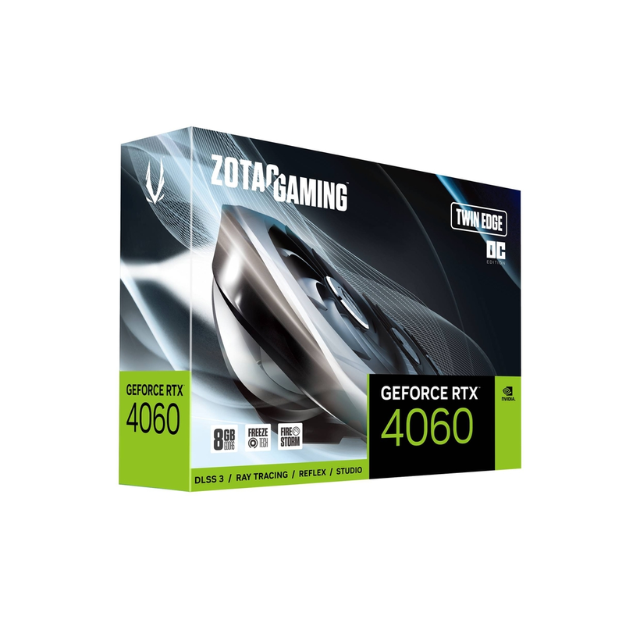 Tarjeta de Video Zotac NVIDIA GeForce RTX 4060 8GB Twin Edge OC / 8GB 128-bit GDDR6 / PCI Express 4.0 / ZT-D40600H-10M 