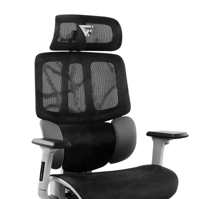 Silla Gamer Game Factor CGM700 / Hasta 150Kg / Negro/Blanco / CGM700