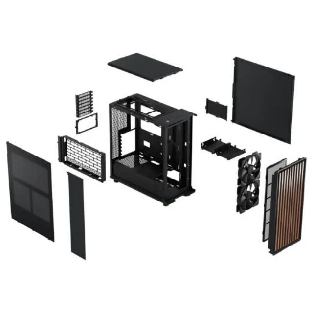 Gabinete Fractal North / Charcoal Black / Mid-Tower / Mesh / 2 Ventiladores Incluidos / ATX, Micro ATX, Mini ITX Motherboard Supported / FD-C-NOR1C-01