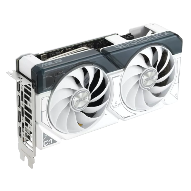 Tarjeta de Video ASUS DUAL Nvidia GeForce RTX 4060 TI / 8GB OC / DDR6 / DLSS 3 / PCI Express 4.0 / 128 bit / DP x3 / HDMI x1 / White / DUAL-RTX4060TI-O8G-WHITE