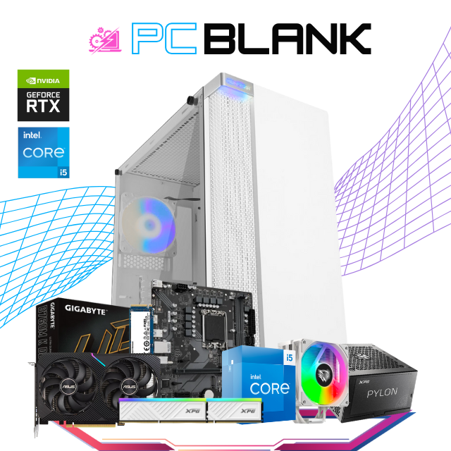 PC BLANK / INTEL CORE I5-13400 / RTX 3060 12GB / 16GB RAM / 500GB SSD M.2 NVME / DISIPADOR DE TORRE FARGB / FUENTE 650W 80+ BRONZE / PROMOCION