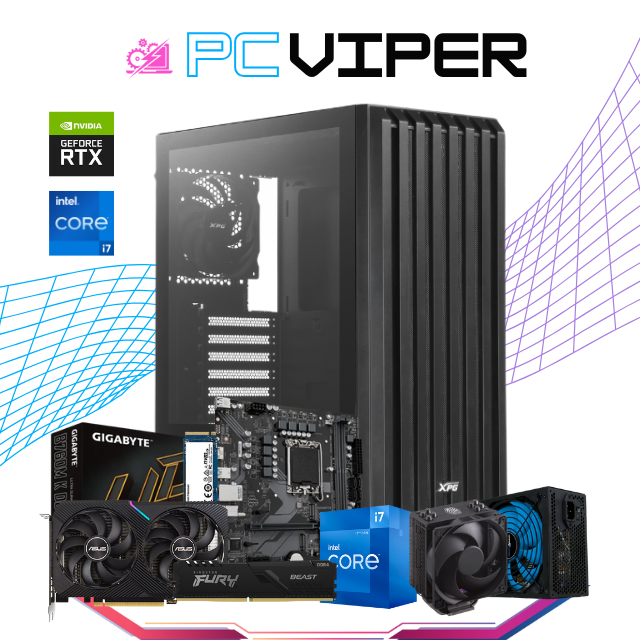 PC VIPER / INTEL CORE I7-12700F / RTX 3060 / 16GB RAM / 1TB SSD NVME / DISIPADOR DE TORRE / FUENTE 650W 80+ BRONZE / PROMOCION