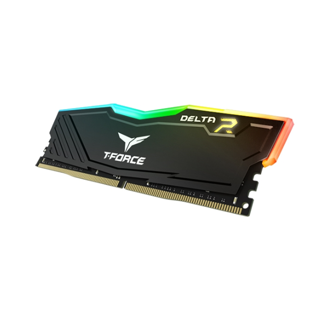 Memoria RAM 16GB DDR4 Team Group T-Force Delta RGB 3200Mhz Negras / Kit 2x8GB / TF3D416G3200HC16CDC01