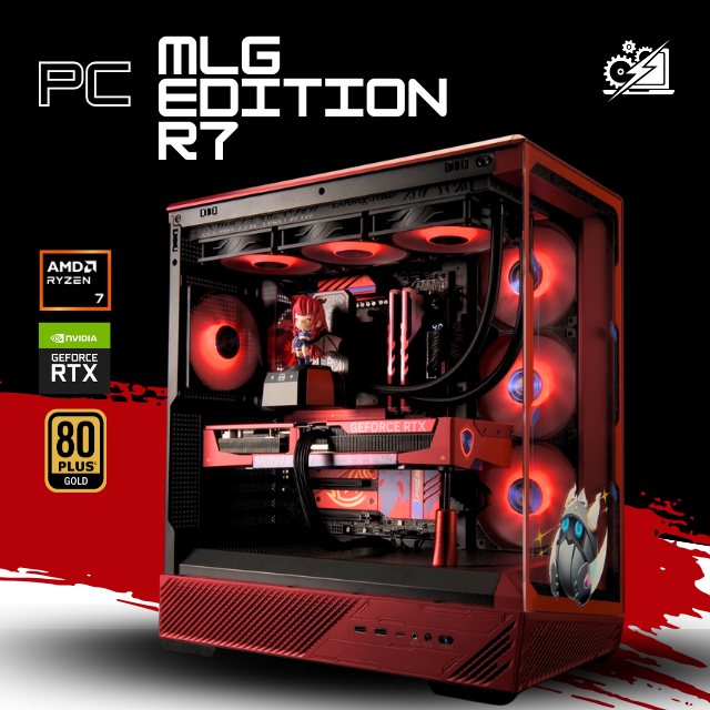 PC MLG EDITION R7 / AMD RYZEN 7 9700X / RTX 5070 TI MLG EDITION / 32GB RAM DDR5 / 2TB SSD NVME / FUENTE 850W 80+ GOLD / ENFRIAMIENTO LIQ 360MM MLG / B850 MLG / W11 PRO / PROMOCION