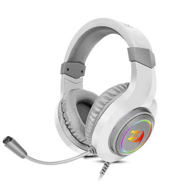 Diadema Gamer Redragon Hylas Blanco H260-RGB-W / 3.5mm + USB / PC / Consolas