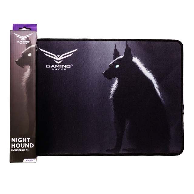 Mousepad Gaming Naceb NA-2697 Night Hound 12.2 x 9.4 pulgadas, Superficie Antideslizante, Alta Precisión