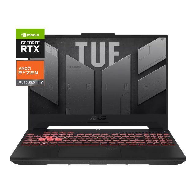 Laptop Gamer Asus Tuf A15 / AMD Ryzen 7-7435HS/ RTX 3050 / 8GB RAM DDR5 / 512GB SSD NVME / Pantalla 15.6" FHD WV 144HZ / Teclado en Ingles/ W11 Home