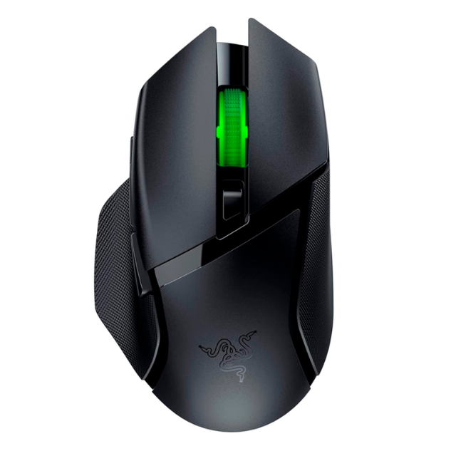 Mouse Gamer Razer Basilisk V3 X HyperSpeed / Inalámbrico / Interruptores Mecánicos / Sensor Óptico Avanzado / Chroma RGB / 9 Controles Programables / Negro