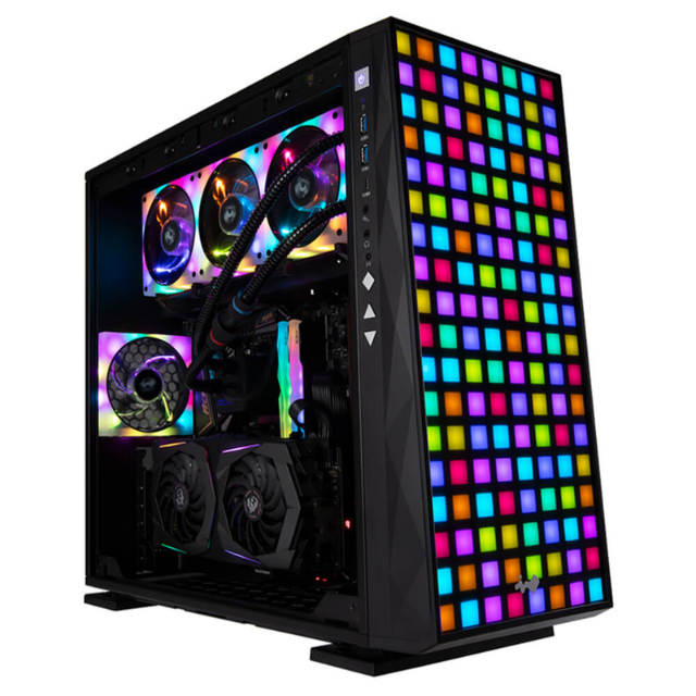 Gabinete InWin 309 RGB Black / Cristal Templado / USB 3.1 / Audio HD / ATX / Panel Frontal RGB Personalizable