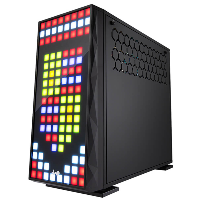 Gabinete InWin 309 RGB Black / Cristal Templado / USB 3.1 / Audio HD / ATX / Panel Frontal RGB Personalizable