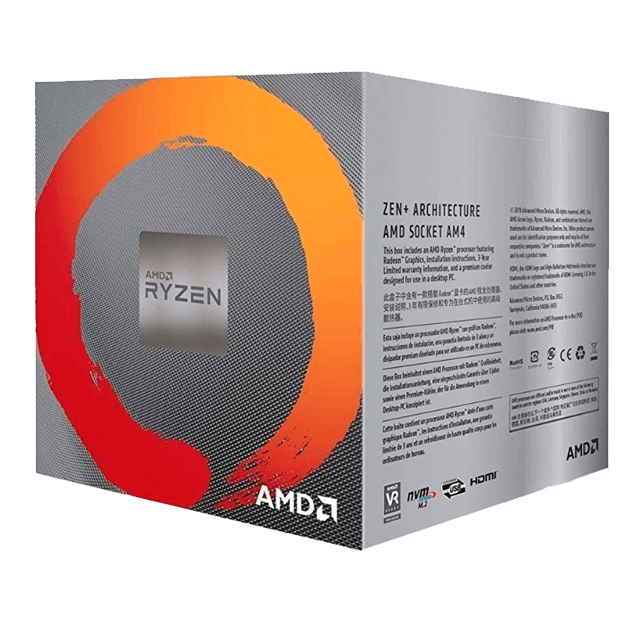 PROCESADOR AMD RYZEN 5 3400G APU 3.7GHZ / 4.2GHZ / 4CORE / AM4 /  WRAITH SPIRE / RADEON VEGA 11