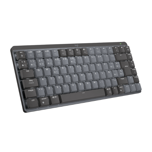 Teclado Mecánico MX Mechanical Mini / receptor logi bolt / bluetooth / recargable por usb tipo C / Grafito Español MX Mechanical Mini Tactile Quiet / 920-010846