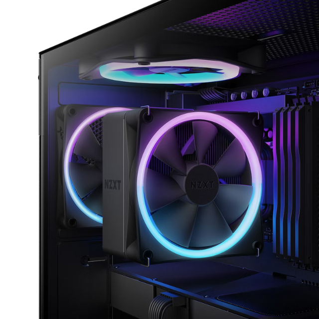 Disipador CPU NZXT T120 Negro RGB/ Enfriador de Aire para CPU / Tubos de Cobre Conductivos / Rodamientos Dinámicos de Fluidos / Compatibilidad AMD e Intel / RC-TR120-B1