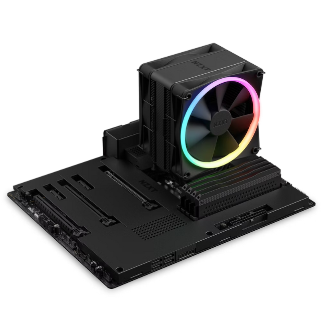 Disipador CPU NZXT T120 Negro RGB/ Enfriador de Aire para CPU / Tubos de Cobre Conductivos / Rodamientos Dinámicos de Fluidos / Compatibilidad AMD e Intel / RC-TR120-B1