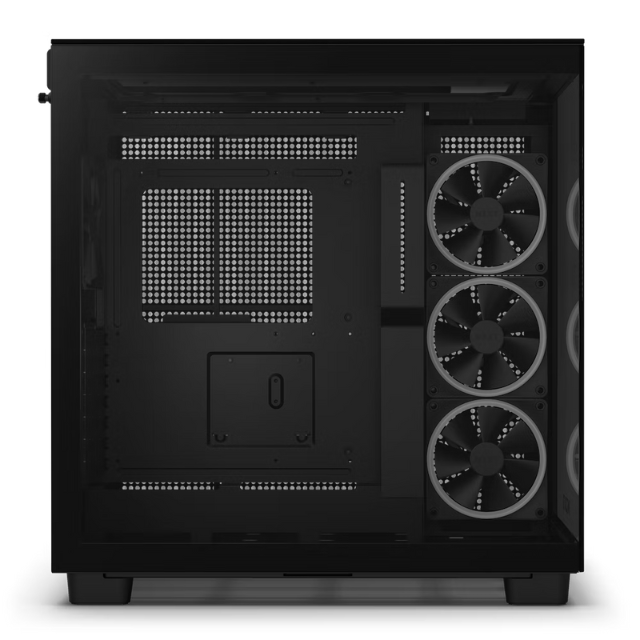 NZXT H9 Elite / ATX Mid Tower / Incluye 3 Ventiladores 120mm RGB Duo Fan / Capacidad de 10 Ventiladores / Soporta radiadores de 360 mm / Panel Lateral de Vidrio Templado / Negro / CM-H91EB-01