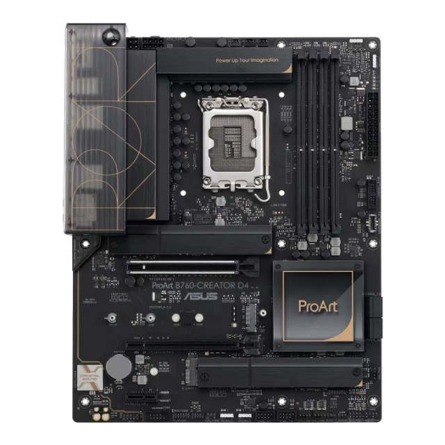 Tarjeta Madre Asus Proart B760-CREATOR D4 / Intel® B760 LGA 1700 ATX diseñada para creadores/ con PCIe® 5.0, DDR4, Ethernet de 2.5Gb y 1Gb, tres puertos M.2 y USB 3.2 Gen 2x2 para panel frontal