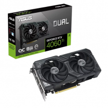 Tarjeta de Video GeForce RTX 4060 TI ASUS DUAL OC 8GB / Doble Ventilador / 128-bit / GDDR6 / DUAL-RTX4060TI-O8G-EVO