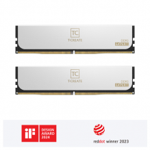 Memoria RAM Team Group T-Create DDR5 / 32GB / 2x16 / 6000MHZ / CL30 / White / CTCWD532G6000HC30DC01