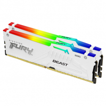 Memoria Ram Kingston Fury Beast RGB / DDR5 / 6000MHz / 32GB (2x16GB) / CL30-36-36 / XMP / Blanco / KF560C30BWEAK2-32 / SOLO VENTA EN ENSAMBLE
